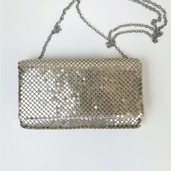Jessica McClintock Evening Bag Disco Mirrored Mesh Gold Mini Clutch - Picture 3 of 7
